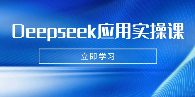 Deepseek应用实操课：AI制作数字妈妈、写真、短视频，辅导作业，PPT制作等-多多网创