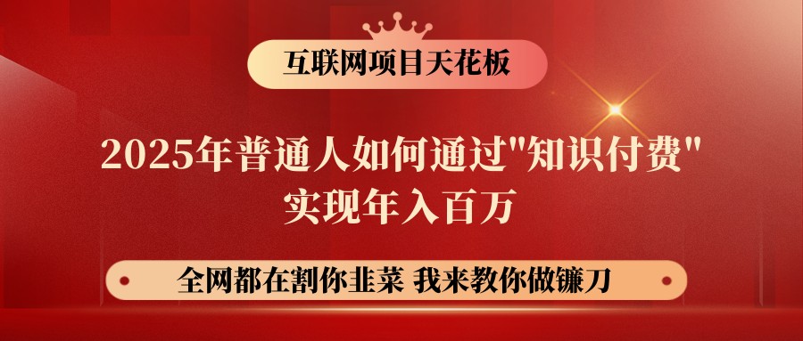 网创项目终点站-镰刀训练营超级IP合伙人，25年普通人如何通过“知识付费”年入百万-多多网创
