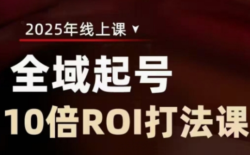 2025全域起号10倍ROI打法课，助你提升直播间的投资回报率-多多网创
